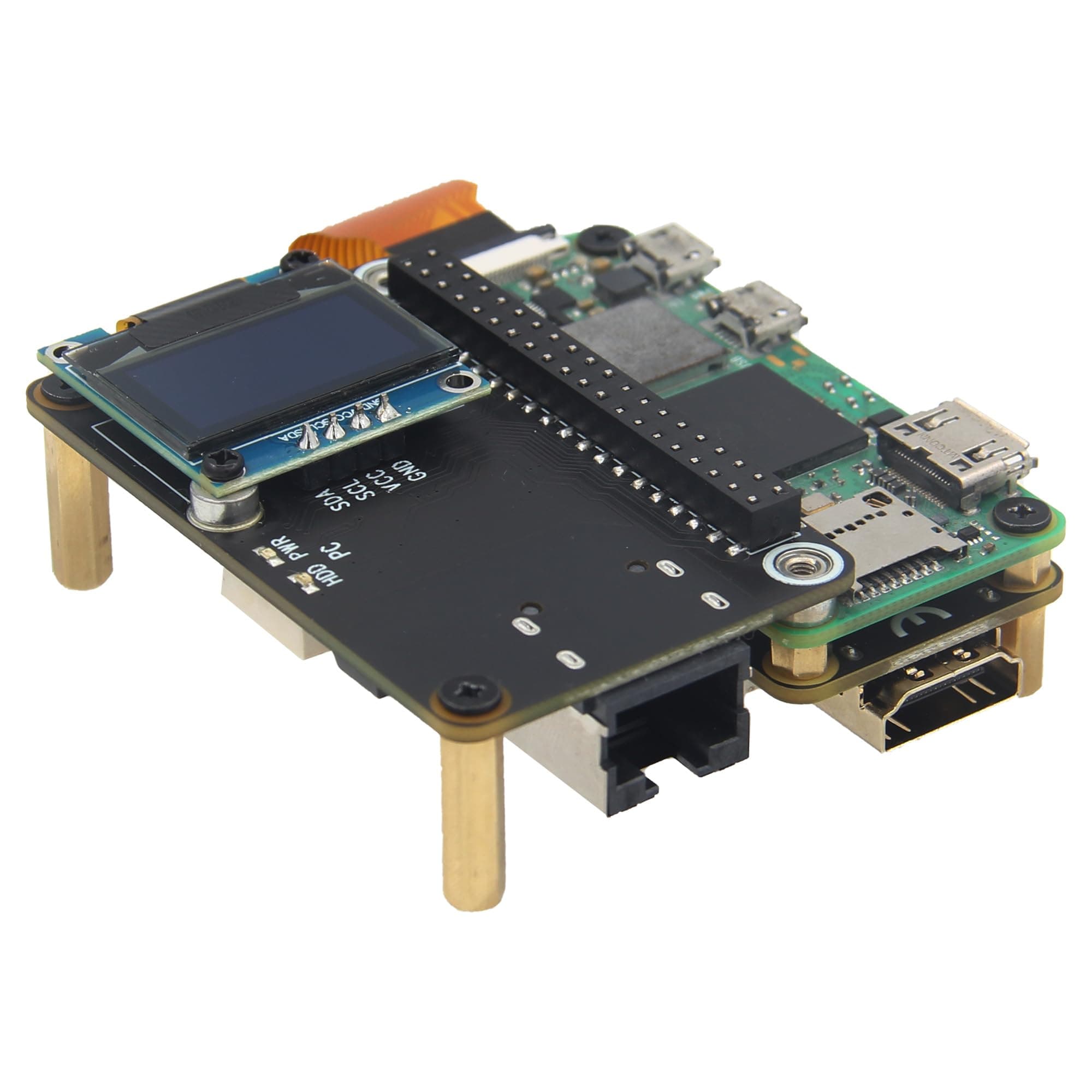 Geekworm PiKVM-A4 V2.0 for Raspberry Pi Zero 2W | Remote KVM over IP with 1080p HDMI & ATX Control | Web-Based PC Management, No Monitor Needed