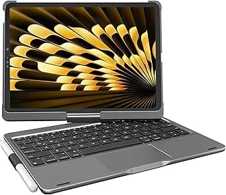 Wireless Keyboard Case for 2025 iPad (11th-10th) & iPad Air 11-inch (M3-M2)& iPad Air (5th-4th) & iPad Pro 11-inch (4th-1st): Rotatable Pencil Holder Trackpad Backlit, Space Gray