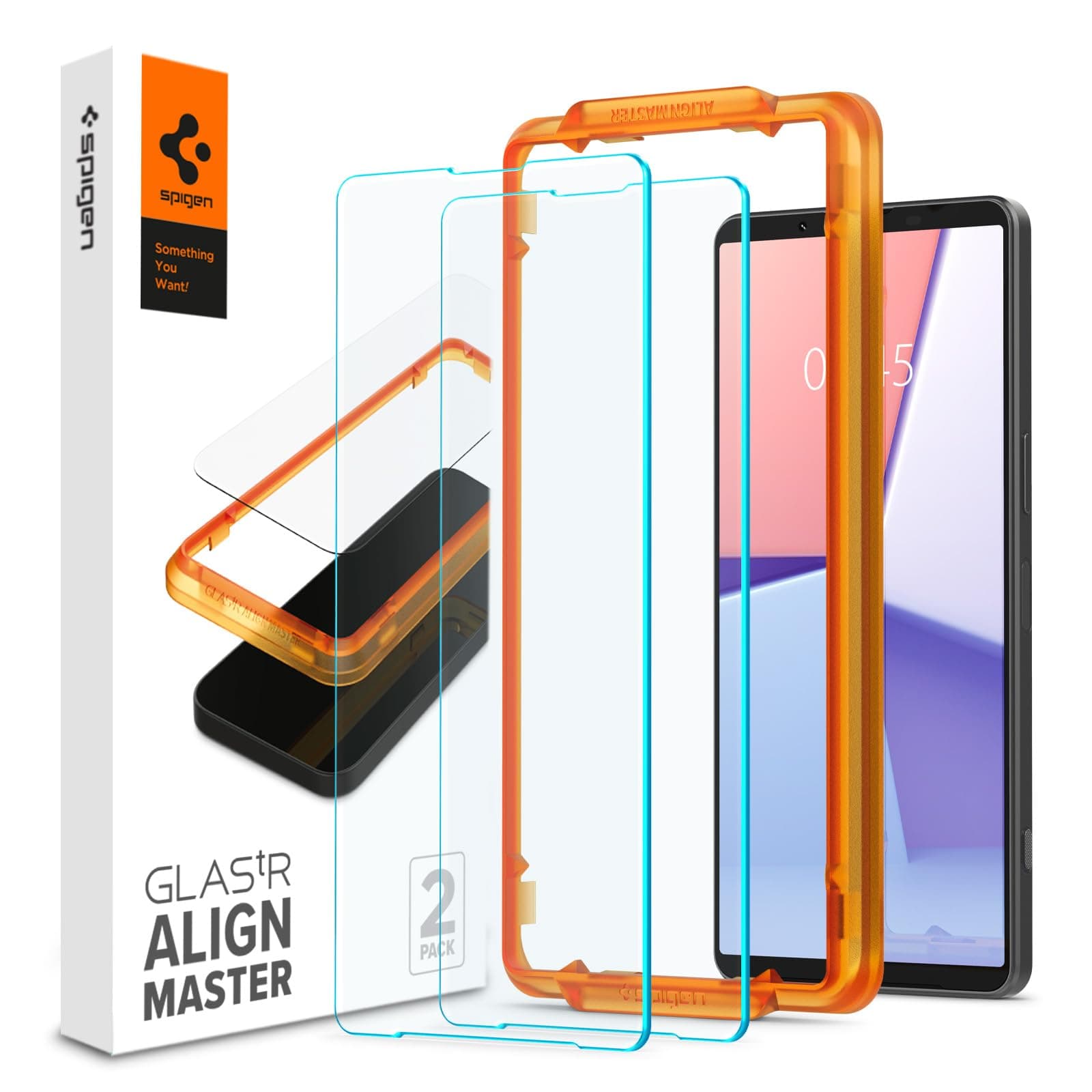 AlignMaster Tempered Glass Screen Protector for Xperia 1 VII, Xperia 1 VI (2 Pack)