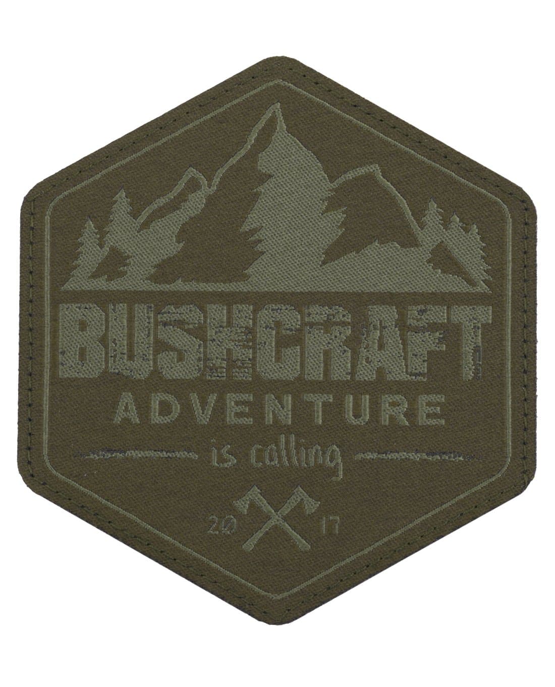 Bushcraft 2017 Fabric Sew-On Patch Badge Olive