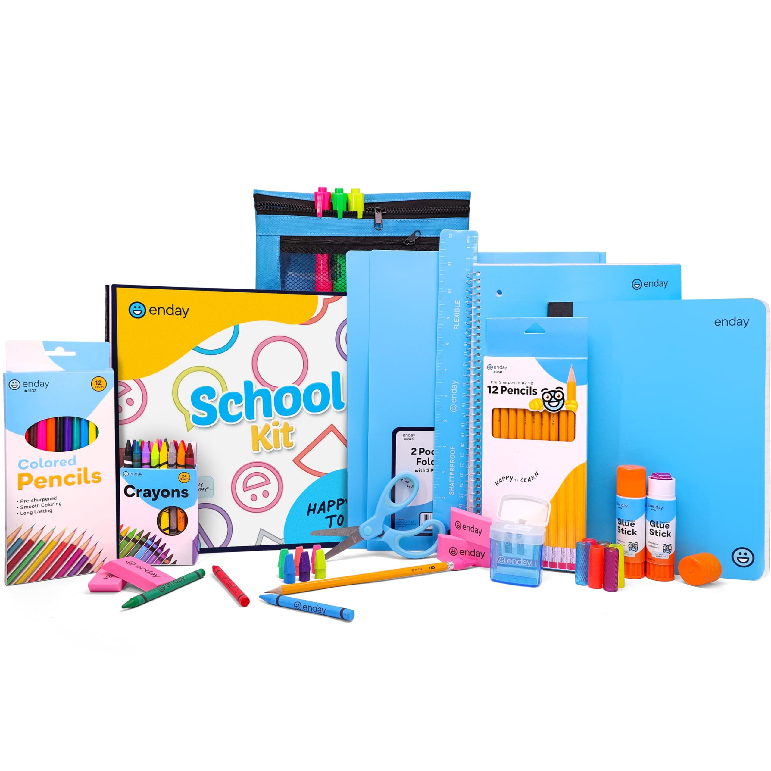School Supplies Kit Blue