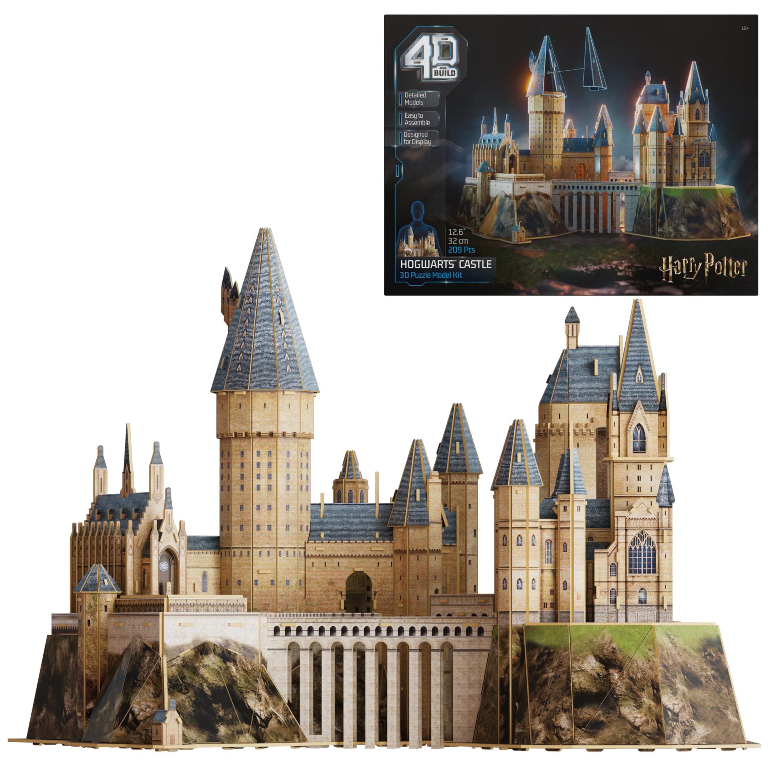 Harry Potter Hogwarts Castle 3D Model Kit, Harry Potter Collectibles & Desk Decor, Adult Puzzle, Building Toys, 209 Pieces, 3D Puzzles, Gift Ideas for Ages 12 & Up